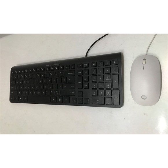 HP SK-2026 USB Black Keyboard With HP P001M Optical Mouse ~Ships Same Day~ - Picture 1 of 12